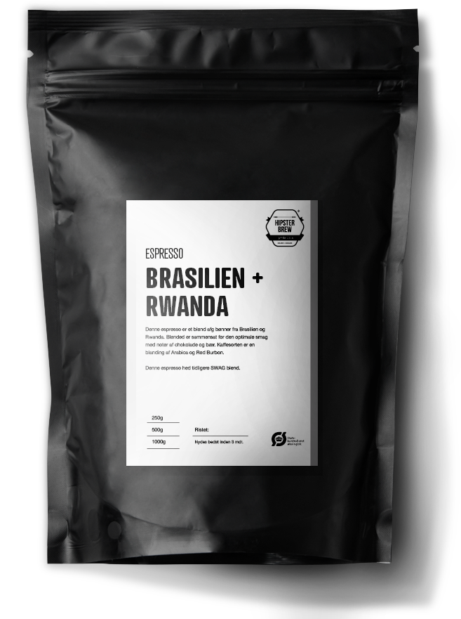 Brasilien + Rwanda espresso fra Hipster Brew